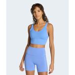 adidas 3 Stripes Studio All Me Light Support Bra Kadın Mavi Spor Sütyeni - HZ0873-001