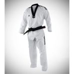 Adidas Adı-start 3 Şeritli Taekwondo Elbisesi Beyaz