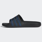 adidas Adilette Aqua Kadın Terlik Siyah Mavi 3 Şeritli Hızlı Kuruyan Konforlu Yapı - Siyah - Mavi