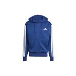 Adidas B47368 Essentials 3 Stripes Mavi Polar Kapüşonlu Üst