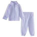 adidas bebek-kız 2 parçalı Klasik Triko Eşofman Takım Ceket ve Pantolon, Mor Ton Mor, 3 Months