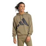 adidas Big Logo Fleece Erkek Kahverengi Kapüşonlu Sweatshirt