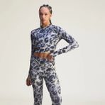 Adidas By Stella Mccartney Training Longsleeve Crop Kadın Tişört - XS - Mavi
