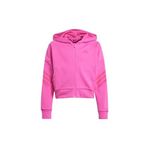 Adidas Çocuk Pembe KAPŞONLU Ceket JG FI 3S FZ JJ4849, 7-8 Yaş