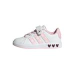 adidas Disney Minnie Mouse Grand Court Shoes Kids, Bulut Beyazı/Şeffaf Pembe/Cha, 30,5