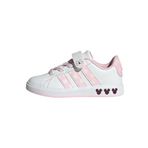 adidas Disney Minnie Mouse Grand Court Shoes Kids, Bulut Beyazı/Şeffaf Pembe/Cha, 33,5