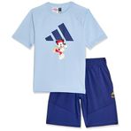 adidas Erkek Çocuk LG DY MM T SET Eşofman Takımı WONBLU/DKBLUE/CREYEL 7-8A