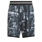 adidas Erkek Crazy Lite AOP Şort, Beyaz/Siyah, S