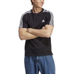 adidas Erkek Essentials Tek Jarse 3 Çizgili Tişört, Beyaz/Siyah, XXL