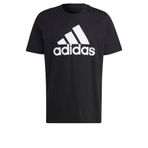 adidas Erkek Essentials Tek Jarse 3 Çizgili Tişört, Siyah/Beyaz, L
