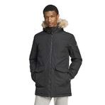 adidas Erkek Paveric Fur Parka Ceket (1'li paket), Siyah/beyaz, XS