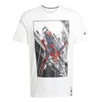 adidas Erkek Spider-Man T-shirt M T-S JL5556, Beyaz, S