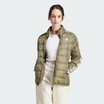 adidas Essentials 3-Stripes Light Down Kadın Mont Yeşil XS