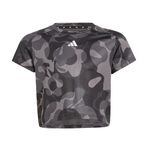 adidas Essentials Aeroready Seasonal Print Crop Çocuk Tişört Siyah 116