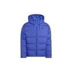 adidas Essentials Climawarm 3 Stripes Puffer Down Kapüşonlu Erkek Mavi Outdoor Montu