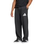 adidas Essentials Geniş Paça Üç Bar Pantolonu - Erkek Eşofman Altı, Siyah/Beyaz, M