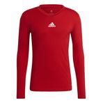 Adidas GN5674 Kırmızı Team Base Tee Futbol Uzun Kollu Antrenman Erkek T-shirt