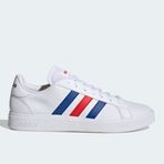 Adidas GW9252 Grand Court Base 2.0 Beyaz - Saks Mavi Erkek Spor Ayakkabı