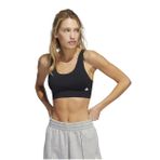 Adidas HD0267 PUREL LS BRA Siyah Beyaz Sporcu Sütyeni