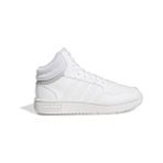 adidas Hoops Mid 3.0 K Genç Kadın Ayakkabı Beyaz Tekstil Düz Taban Ortopedik Taban