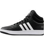 Adidas Hoops Mid 3.0 K Siyah Beyaz Unisex Çocuk Spor Ayakkabı