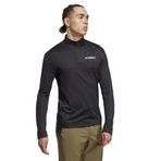 Adidas HT9501 Siyah Terrex MT Half ZI LS Uzun Kollu Erkek Outdoor T-Shirt