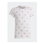 Adidas IB8918 Beyaz Desenli Kız Çocuk T-shirt