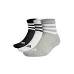 Adidas IC1318 Gri Siyah Beyaz 3'lü Unisex Spor Çorabı