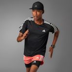 Adidas IQ3834 Own The Run 3 Stripes Siyah Erkek T-Shirt