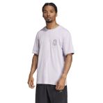 adidas IW0134 YOGA G T Mor Erkek Yuvarlak Yaka T-Shirt