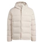 Adidas IZ4702 Helionic Hooded Down Bej Erkek Mont