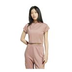 adidas JC5064 W CE G CRO TEE Koyu Pembe Yuvarlak Yaka Crop Düz Kadın T-Shirt
