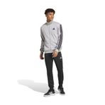 adidas JI8876 M 3S FT TT TS Açık Gri - Siyah Normal Düz Erkek Zip Ceket