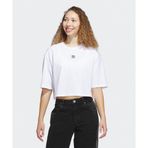 Adidas JJ3385-001 Beyaz Essentials Crop Kadın T-Shirt