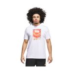 Adidas JV8433 Beyaz Basketball Is Happiness Grafik Basklı Erkek T-Shirt