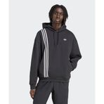 Adidas JV9879-001 Front Stripes Hoodie Siyah Erkek Sweatshirt