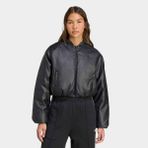 Adidas JX5332 Pleather Bomber Kadın Mont - Siyah