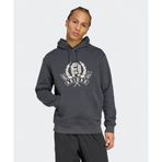Adidas JX8186-001 Gri Varsity Loose Hoodie Erkek Sweatshirt