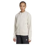 adidas Kadın Kapüşonlu Sweatshirt, Bej, XXS