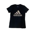 Adidas Kadın Kısa Kollu Amplifikatör Gömlek (Leopar Baskı Siyah, Orta)