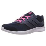 adidas Kadın Lite Pacer 3 W File Koşu Ayakkabısı, Collegiate Lacivert, Vista Mavi ve Güneş Pembesi, 4 UK