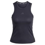 adidas Kadın Tüm Spor Salonu Mevsimlik Ribana Dar Kesim Tonal 3 Çizgili Kolsuz Tişört, Siyah / beyaz, S