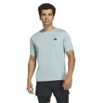 adidas KD5462 WE BAS T Açık Yeşil Bisiklet Yaka Erkek T-Shirt