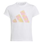 adidas Kız Çocuk JG FLWR T T-Shirt WHITE/MULTCO 7-8A