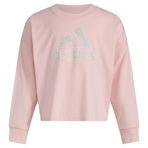 adidas Kız Çocuk Uzun Kollu Bel Mürettebat Tişört, Çok Renkli Pembe, ^