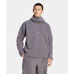 Adidas KR5186-001 Gri Borg Fleece Teamgeist 1/4 Zip Hoodie Erkek Sweatshirt