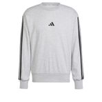 adidas M 3S FT SWT Erkek SWEATSHIRT (LONG SLEEVE), medium grey heather/black, S