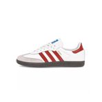 adidas Originals Erkek Samba Futbol Ayakkabısı, Beyaz Kırmızı Gri, 41.5 EU