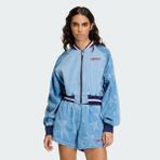 Adidas Originals KE2346 Sst Denim Graphic Varsity Bomber Ceket Elbise - Mavi