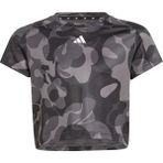 Adidas Performance IA3021 Essentials AEROREADY Seasonal Print Crop Tee Kids - 11 - 12 Yaş - Siyah - Gri